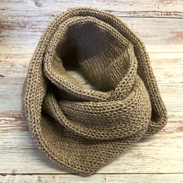 Knitted man infinity scarf / loop scarf / unisex long scarf / men's winter scarf / warm handmade shawl / gift for dad / gift for husband