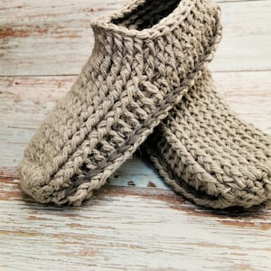 Crochet slippers for men with non slip double sole/slipper boots/men slippers handmade/house shoes/crochet wool slippers image 2