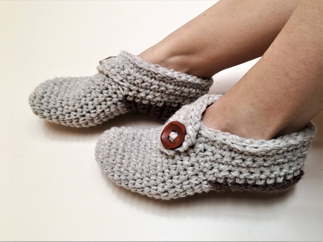 Pantuflas de mujer tejidas a crochet/pantuflas de mujer/pantuflas