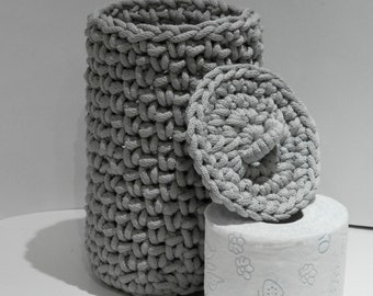 Crochet toilet paper cover/housewarming gift/bathroom decor/crochet bathroom storage/toilet paper storage