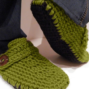 Handmade Crochet Men Slippers With double Non Slip Soles, Color Loafer, Moccasins,  Men House Shoes, Boots, Wool Slippers, Gift For Men