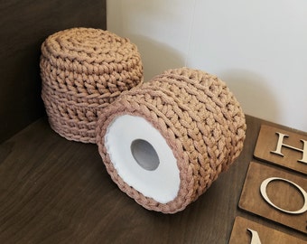 Crochet toilet paper cover/housewarming gift/bathroom decor/crochet bathroom storage/toilet paper storage