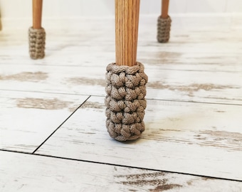 Gehäkelte Stuhlbeinsocken / Bodenschoner / Bodenschoner / Stuhlauflage / 4er Set / Tischbeinsocken / Stuhlsocken