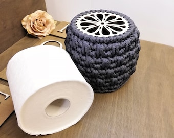 Crochet toilet paper cover / farmhouse decor / toilettenpapier aufbewahrung / bathroom decor/crochet bathroom storage/toilet paper storage