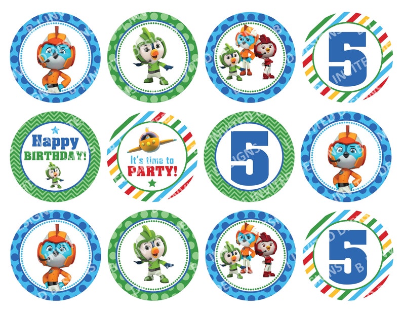 Brody and Rod Printed /& Fully Assembled! Swift 2 Inch or 2.5 Inch TOP WING Cupcake Toppers