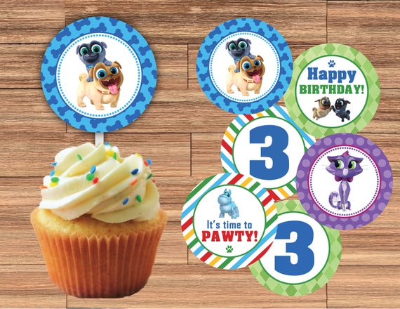 Puppy Dog Pals Cupcake Toppers 2 Inch or 2.5 Inch Printed &amp; | Etsy