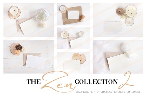 Pure Natural Zen Stationery Mockup Bundle  Styled Stock
