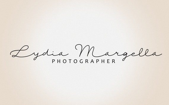 Beautiful Elegant Full Name Photography Logo and Matching | Etsy