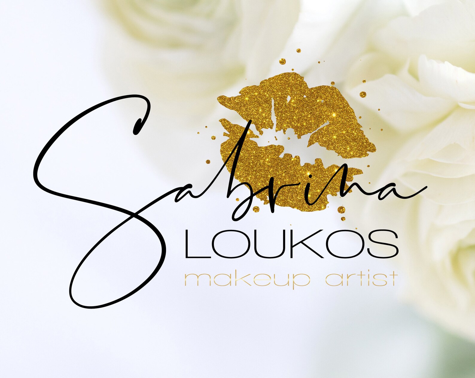 Gold Makeup Artist Logo Hand Written Logo & Matching Etsy