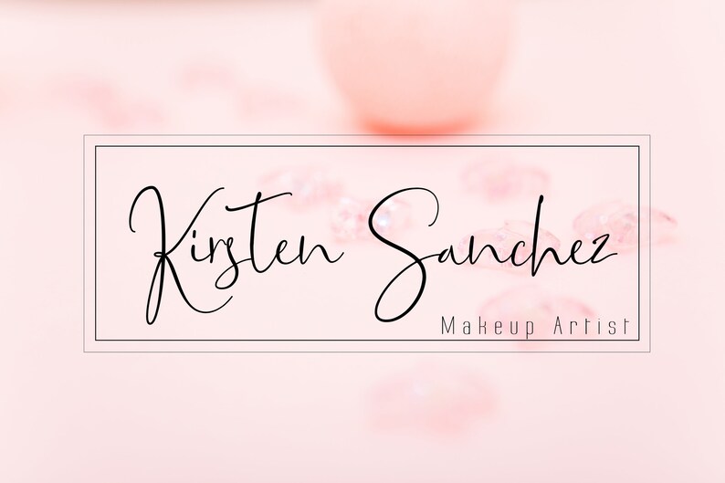 Gold Makeup Artist Logo Hand Written Logo & Matching Etsy