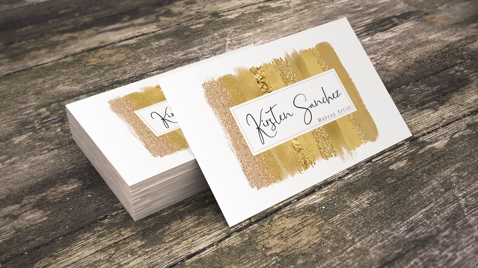 Gold Makeup Artist Logo Hand Written Logo & Matching Etsy