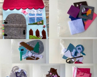 Kit to make yourself the felt dollhouse book