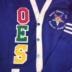 Old School Letter  - OES Eastern Star cardigan