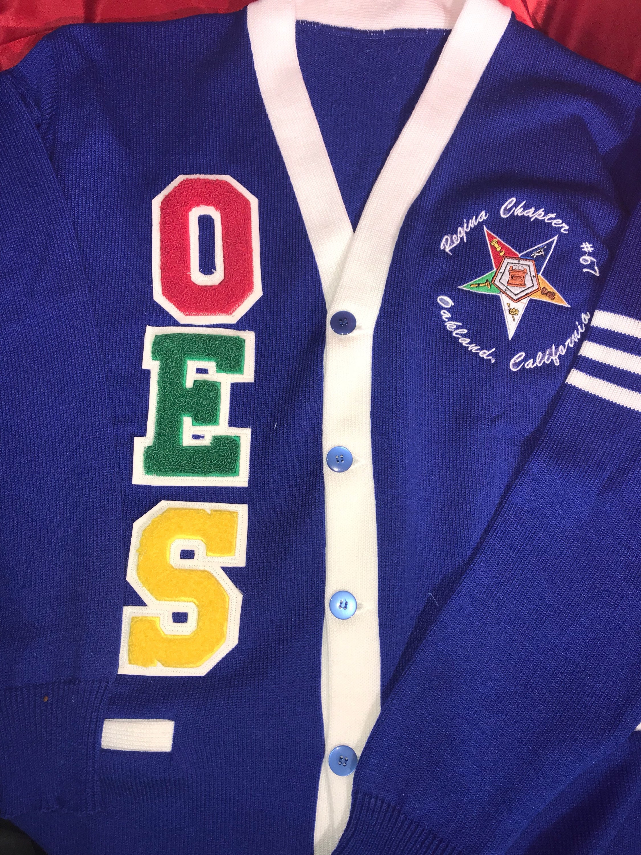 Old School Letter  - OES Eastern Star cardigan