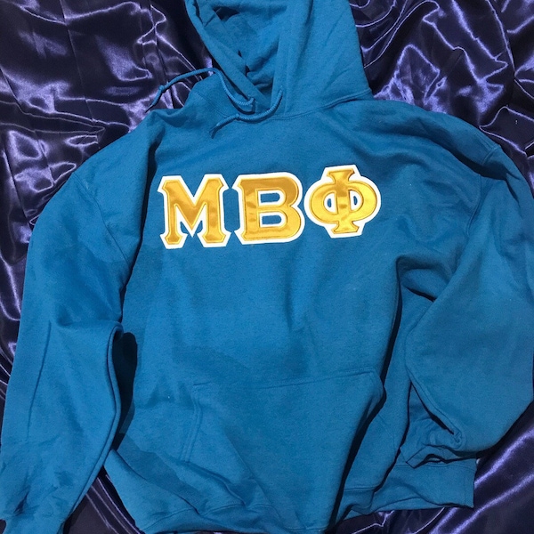 Hoodie with applique letters