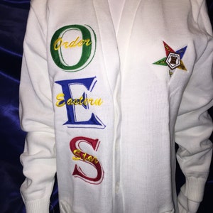 OES Eastern Star cardigan