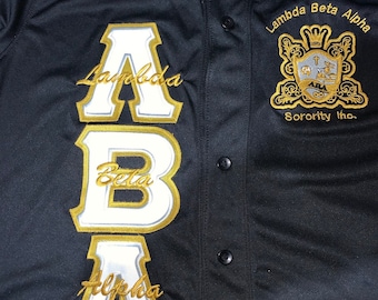 Lambda Beta Alpha customizable baseball jersey