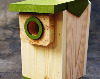 Bird House For The Outdoor Wood Birdhouse Blue Bird House Etsy