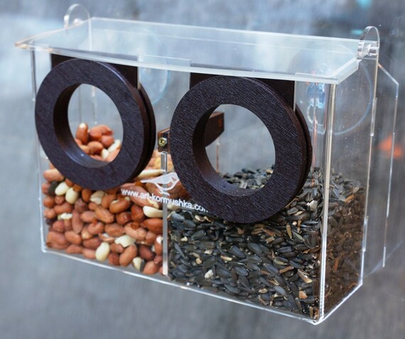 Bird Feeder Window Acrylic Clear Strong Suction Mount Outdoor Etsy