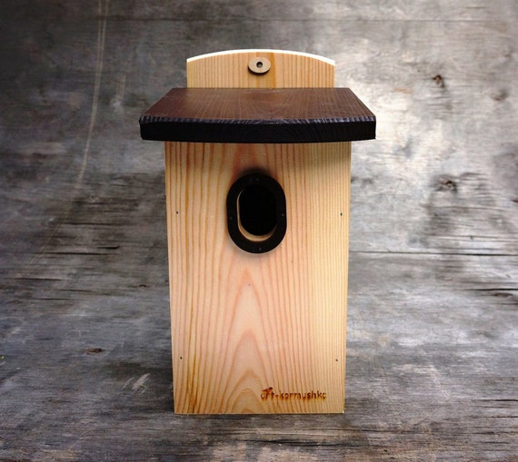 Birdhouse For Outdoors Chickadee Wooden Birdhouse Birdhouse Etsy