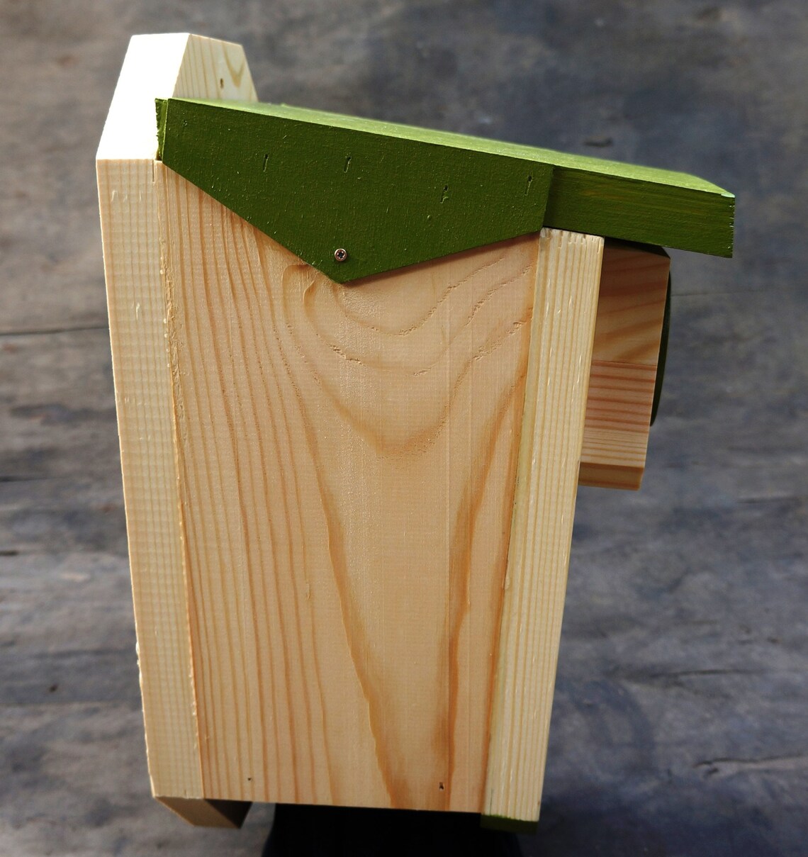 Modern wooden birdhouse predator guard Outdoor bluebird Etsy