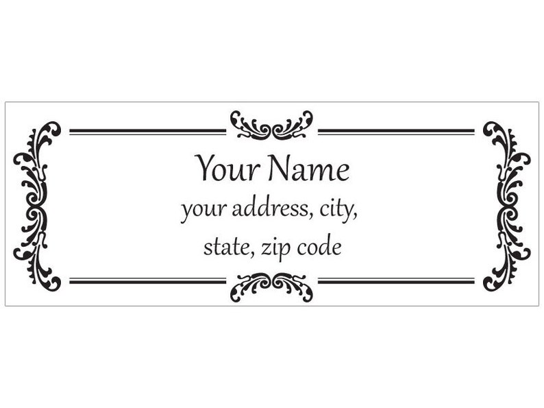 Set of 30 Personalized Return Address Labels vintage look Etsy