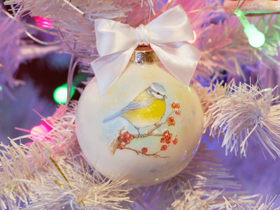Boules de Noël boule de verre peinte à la main ornement  Etsy