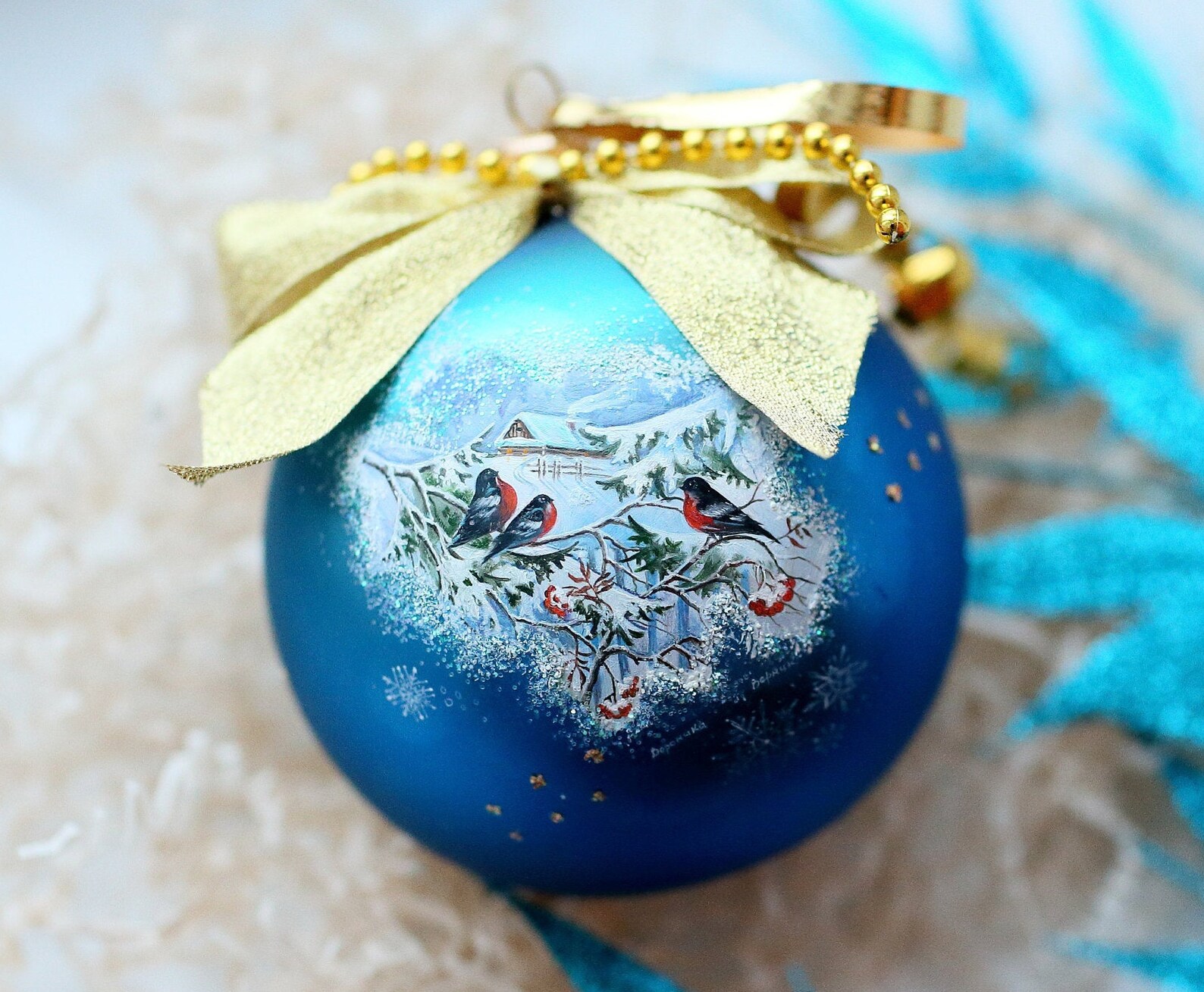 Weihnachtskugeln handbemalte Glaskugel Weihnachtsbaum Etsy