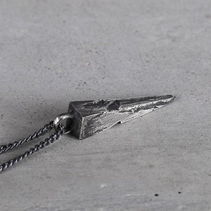 Pyramid Pendant Sterling Silver Jewelry for Man