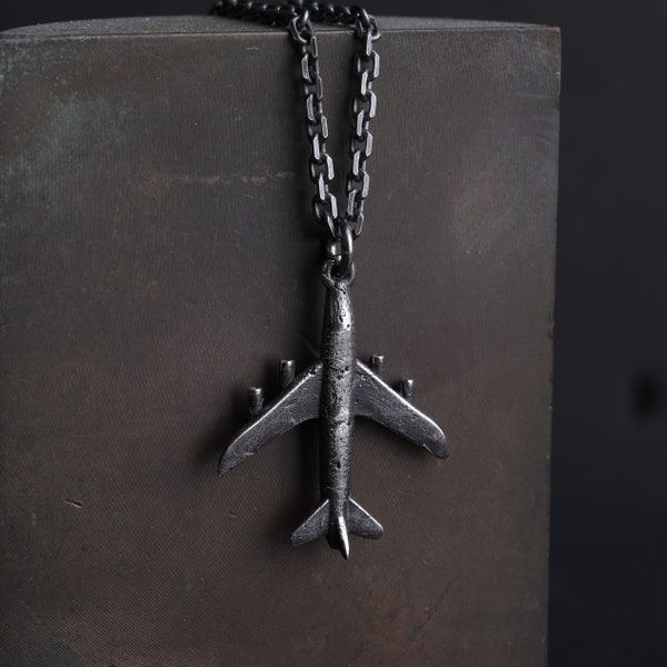 Mens Airplane Necklace Etsy