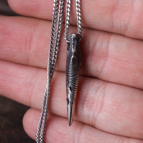 Man Necklace Abstract Art Pendant Silver Jewelry Etsy