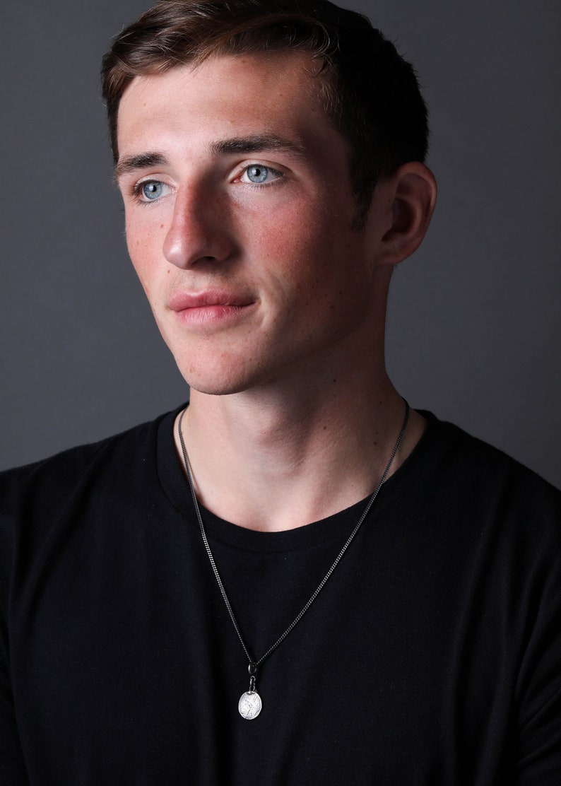 Mens Necklace Clasp and Tag Pendant for Men in Sterling Silver Etsy