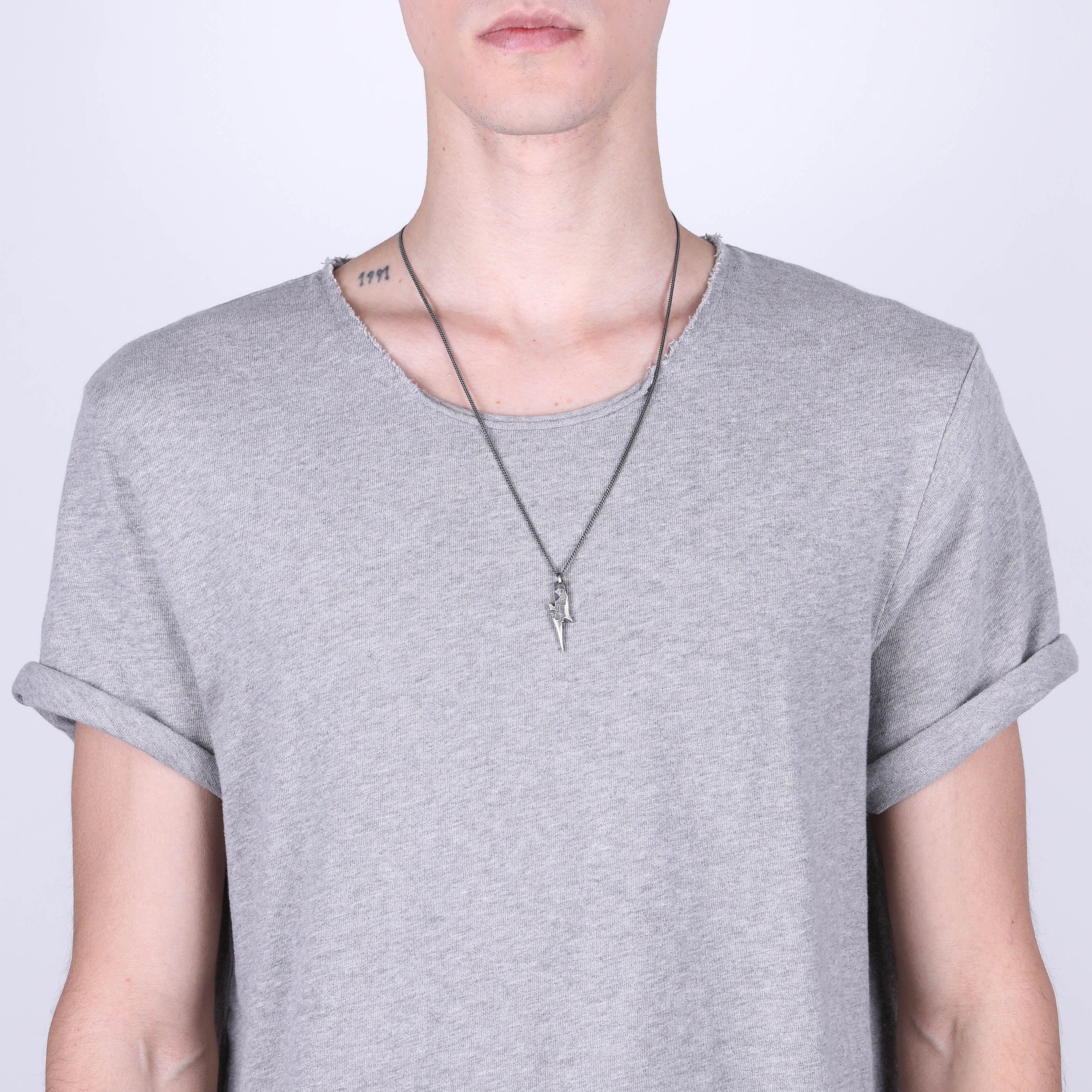 Man Necklace Lightning Bolt Thunder 