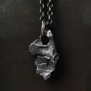 Men's Necklace War Chain Pendant Handmade in Sterling Silver