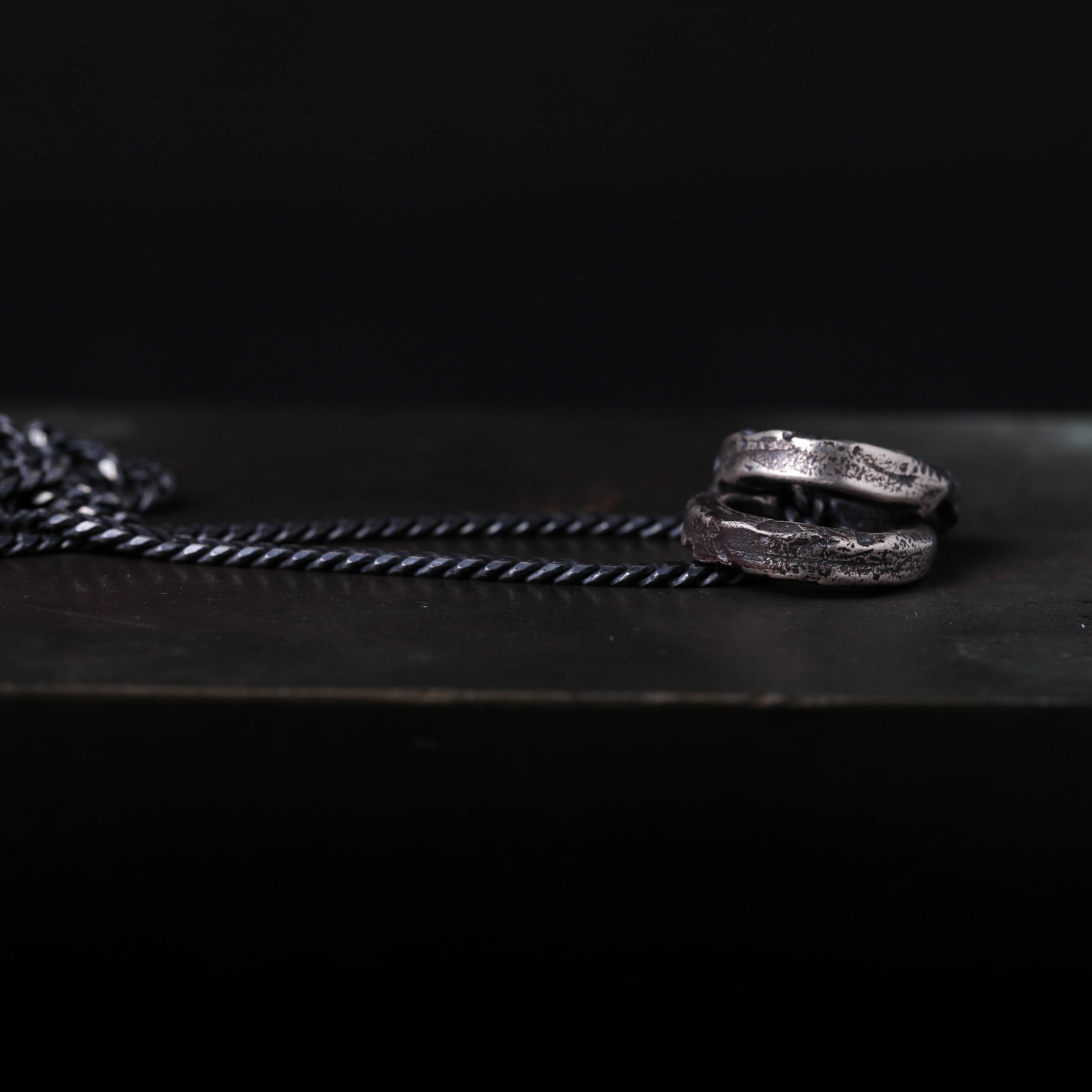 Mens Leather Necklace For Wedding Ring Leather Jewelry Silver