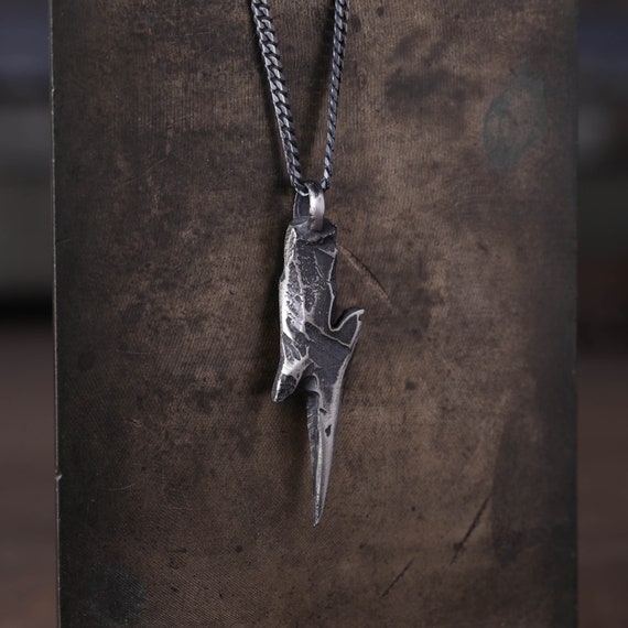 Man Necklace Lightning Bolt - Thunder Bolt Pendant Necklace Man Necklace Lightning Bolt - Thunder Bolt Pendant Necklace