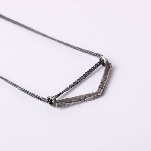 Mens Necklace Custom Initial Pendant in Sterling Silver Etsy