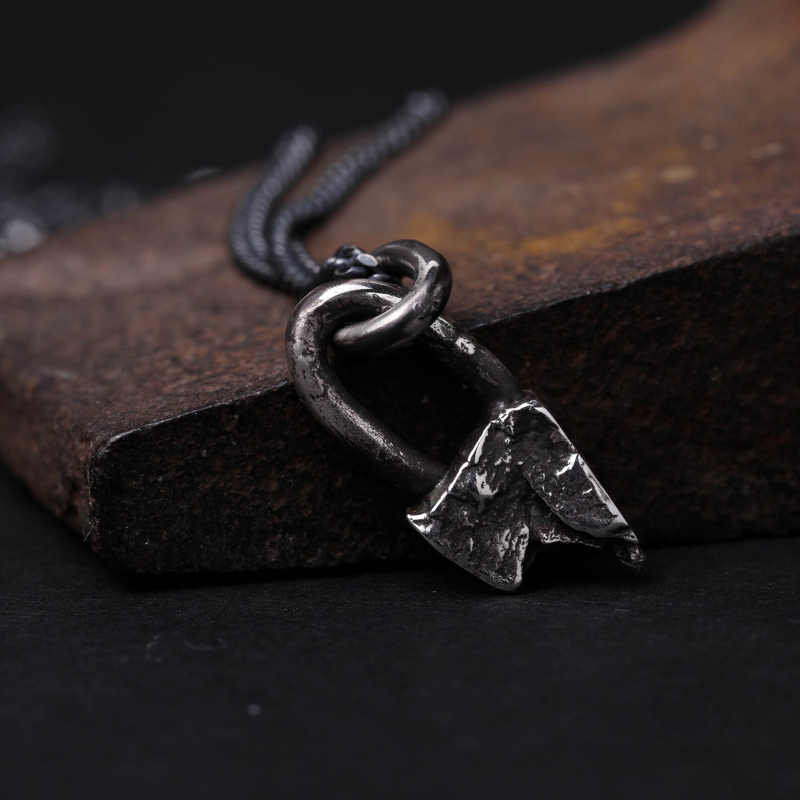 Mens Necklace Mountain Top Pendant for Men in Sterling Silver Etsy