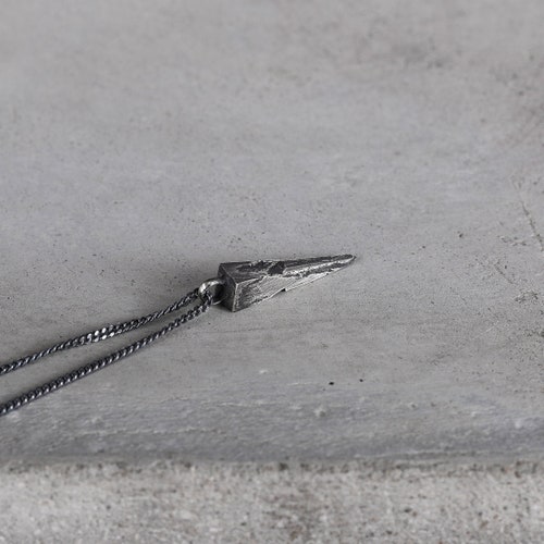 Pyramid Pendant Sterling Silver Jewelry for Man