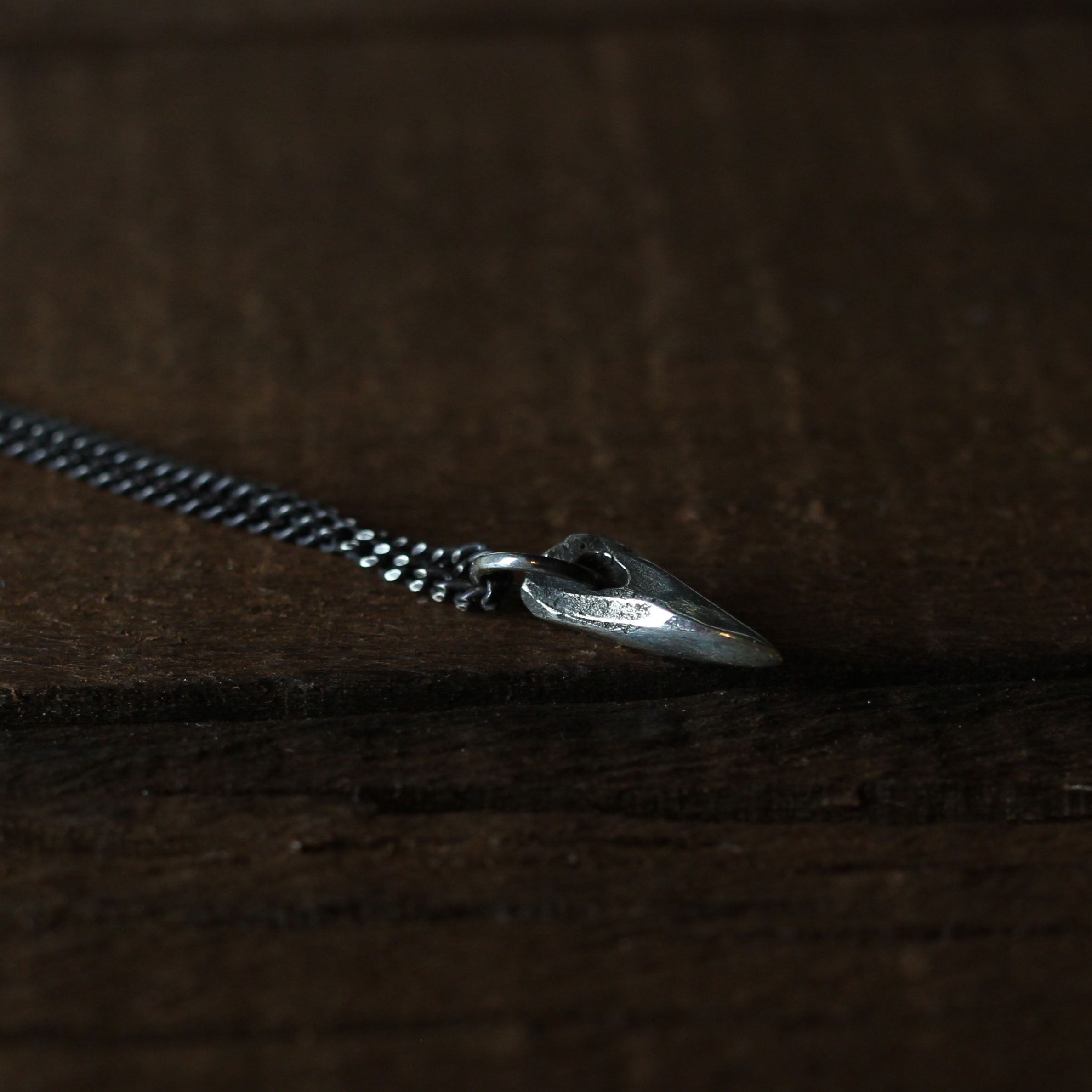 Handmade Rustic Fang Pendant Necklace In Sterling Silver Etsy