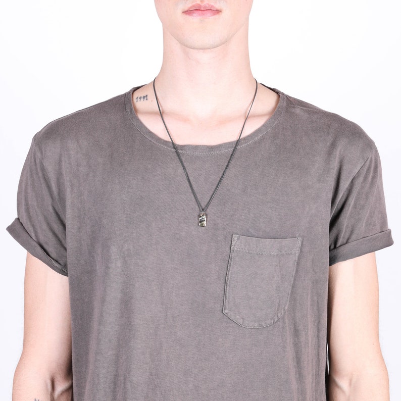 Mens Gold Nugget Pendant Necklace 14K Etsy