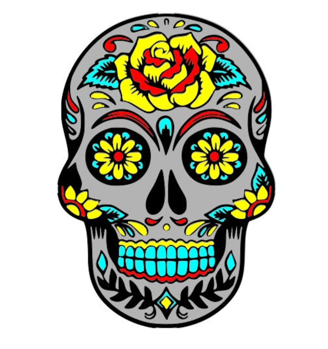 Day of the Dead Skull SVG Dia de los muertos svg sugar skull | Etsy