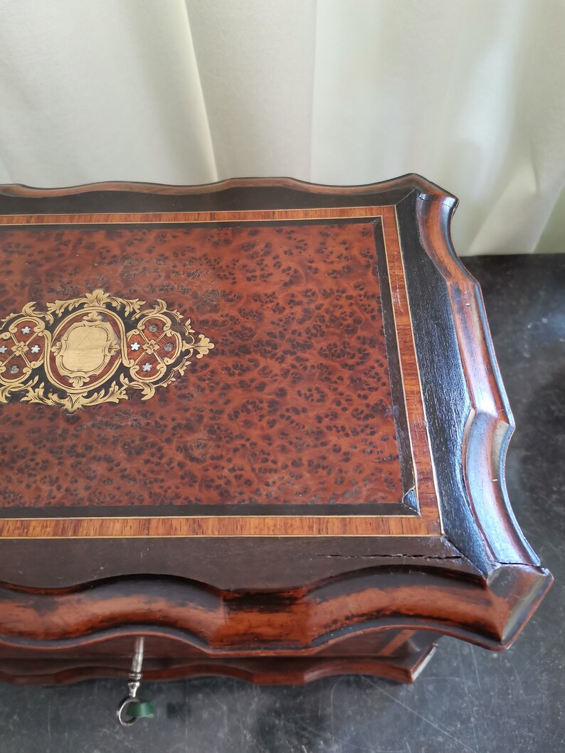 Antique French Cigar Humidor Wooden Box Case 19th Etsy