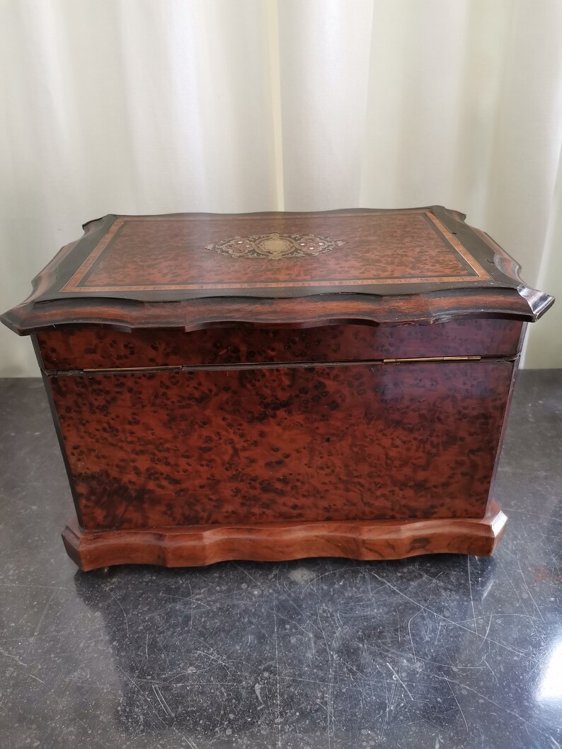 Antique French Cigar Humidor Wooden Box Case 19th Etsy