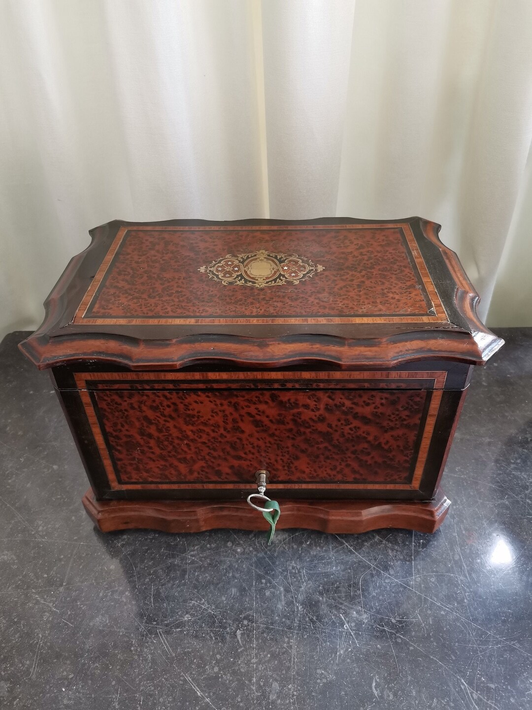 Antique French Cigar Humidor Wooden Box Case 19th Etsy
