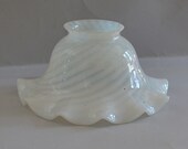 Antique Ruffled White Opalescent Shade