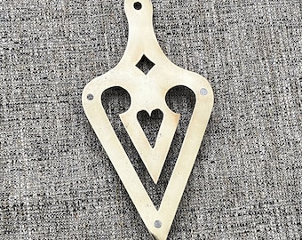 Antique English Brass Heart Trivet Stand