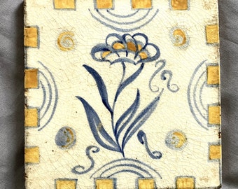 Antique Hand Painted Tile