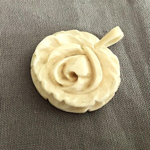 Carved Bone Flower Pendent Charm