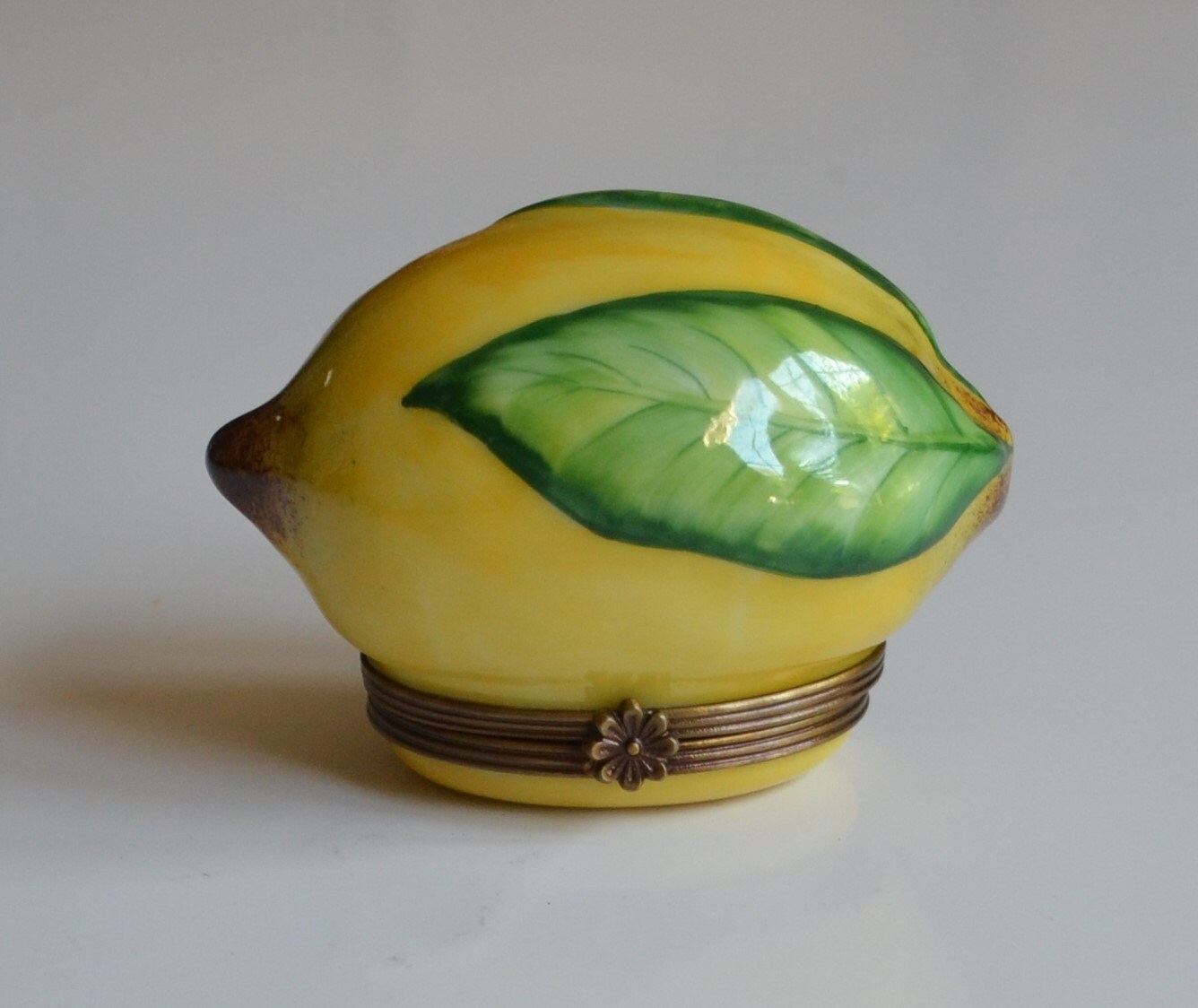 Vintage Limoges Trinket Box in a Lemon Form Etsy